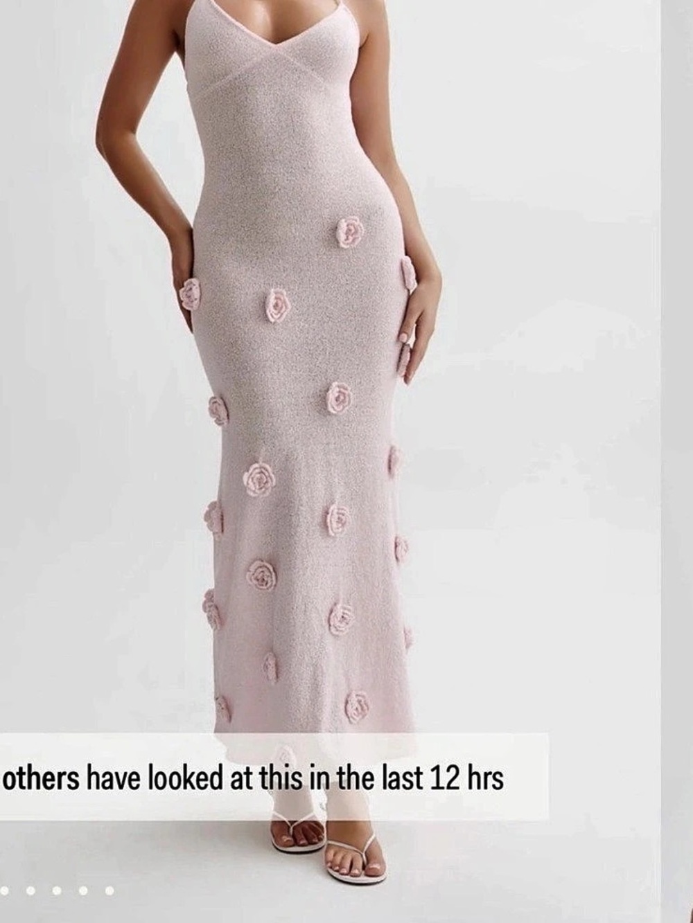 MESHKI Knit baby pink dress